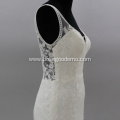 Latest Arrival Gorgeous Backless Lace Beach Mermaid Bridal Wedding Gown Dress